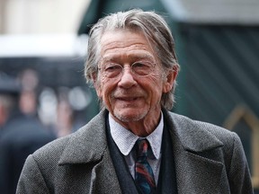 Actor John Hurt arrives for a memorial service for actor and director Richard Attenborough at Westminster Abbey in London March 17, 2015. REUTERS/Suzanne Plunkett