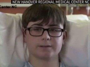 Hunter Treschl, who was bitten by a shark in North Carolina, talks about the experience. 

(YouTube/AP)