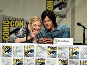 Norman Reedus and Emily Kinney (AFP photo)