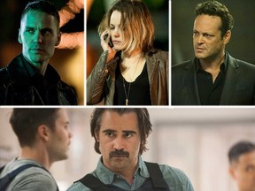 Clockwise from top: Taylor Kitsch, Rachel McAdams, Vince Vaughn and Colin Farrell in "True Detective."