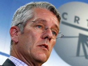 Canadian Radio-television and Telecommunications Commission (CRTC) Chairman Jean-Pierre Blais speaks during a news conference in Gatineau, Quebec June 27, 2013. (REUTERS/Chris Wattie)