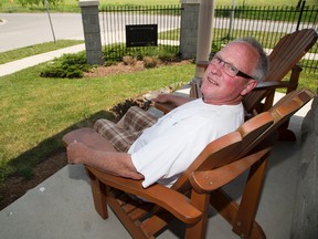 Tedd Hopkins, superintendent of Greenhills Golf Club in London, shown on the course and relaxing at home. (DEREK RUTTAN, The London Free Press)