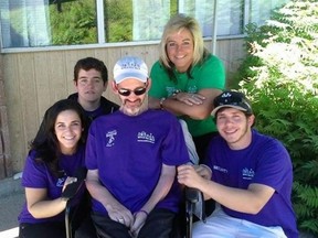 Supplied photo
Keitha Walsh (bottom left) said her father Garret's illness brought her mother, Mary-Anne, and brothers Cory (left) and Joey closer together.