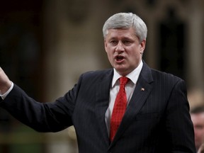 Prime Minister Stephen Harper speaks during Question Period in the House of Commons on Parliament Hill in Ottawa, Ont., on June 17, 2015. (REUTERS/Chris Wattie)