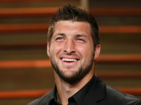 Former NFL player Tim Tebow arrives at the 2014 Vanity Fair Oscars Party in West Hollywood, California March 2, 2014. (REUTERS)
