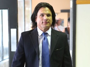 Suspended senator Patrick Brazeau leaves court in Gatineau, Que Tuesday May 19, 2015. (Tony Caldwell/Postmedia Network)