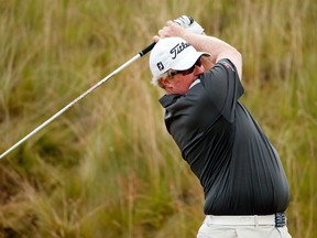 Canadian Brad Fritsch swings away during the second round of the U.S. Open. (AFP)