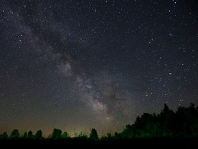 The Milky Way arches across the night sky above the North Frontenac Dark Skies Preserve near Plevna in North Frontenac Township. POSTMEDIA NETWORK FILE PHOTO