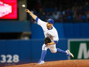 Toronto Blue Jays starting pitcher Marco Estrada had a nearly unhittable night against the Baltimore Orioles on Friday night. (John E. Sokolowski/USA TODAY Sports)