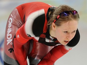 Cindy Klassen of Canada during the Olympic ladies speed skating 5000m at the Richmond Olympic oval on Feb. 24, 2010. (MARTIN CHEVALIER/QMI AGENCY)