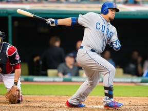 Kyle Schwarber is the latest top-20 prospect to make the jump, but it's expected he'll be returned to the minors before Monday's game, despite hitting well. (AFP)