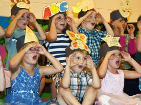 Pictured are (back row, left): Luca Hogger, Natalie Kester, Landon Van Bakel, Lily Thring, and in front (left): Elayna Noom, Evan Cronin and Ryelyn Carnochan. GALEN SIMMONS/MITCHELL ADVOCATE