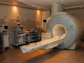 Kingston General Hospital's current MRI machine. Radiologists at KGH pledged $100,000 to the University Hospitals Kingston Foundation for the purchase of a new MRI machine. (Julia McKay/The Whig-Standard)
