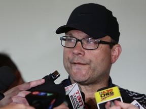 Peter Chiarelli spoke to Edmonton media hours before leaving the city to attend the draft later this week in Florida. (Perry Mah, Edmonton Sun)