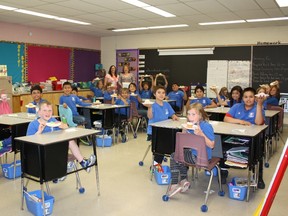 Grade 3 and 4 students of Aileen Wright school enjoyed their tokens of appreciation and the cupcakes they received from the Red Cross and Fresh and Fancy Bakery.