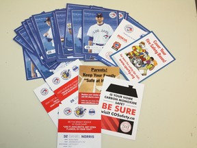 Decks of cards with safety messages and Toronto Blue Jays players will be handed out during the annual Boot Drive on June 25.