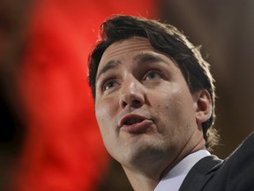 Liberal leader Justin Trudeau delivers a speech in Ottawa, Canada, June 22, 2015. REUTERS/Chris Wattie