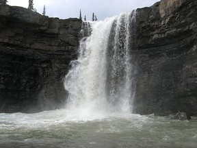 One of the Crescent Falls waterfalls in Alberta.
(Photo courtesy Erik Lizee, Wikimedia Commons)