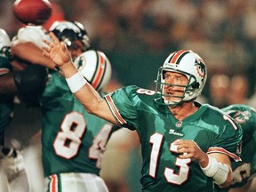 Hall of Fame quarterback Dan Marino is among the group of NFL players that filed a concussion-related lawsuit against the NFL. (AFP/RHONA WISE)