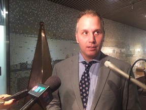 TTC chair Josh Colle speaks to reporters at City Hall on Wednesday, June 24, 2015. (DON PEAT/Toronto Sun)