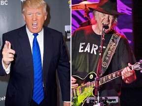 Donald Trump and Neil Young (WENN.COM)