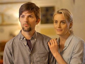 Adam Scott and Taylor Schilling in a scene from The Overnight (Handout photo)