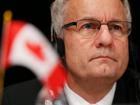Canada's Trade Minister Ed Fast looks on during a news conference during the Trans Pacific Partnership meeting of trade representatives in Sydney October 27, 2014. REUTERS/Jason Reed