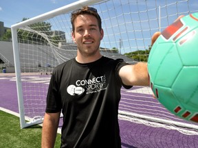 Steve Barry, president of Connect Sports, at TD Stadium in London Ont. June 24, 2015. Barry has formed a new adult-based sports league in London that’s providing a new venue for Londoners to get active and donate to charity at the same time. CHRIS MONTANINI\LONDONER\POSTMEDIA NETWORK
