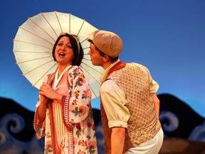 Alison MacDonald, as Mabel, and Adam Charles, as Frederic, in the Thousand Islands Playhouse production of Pirates of Penzance. (Supplied photo)
