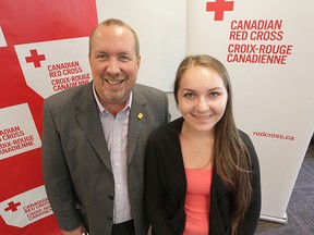 The Canadian Red Cross announced Larry McIntosh (right) was named Humanitarian of the Year; Rhianna Holter-Ferguson was named the Young Humanitarian of the year.