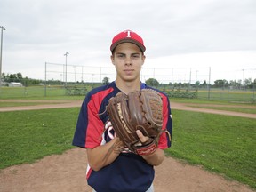 Kingston Thunder pitcher Matt Brash, 17, expects to sign a national letter of intent to attend and play baseball for the Niagara Purple Eagles in Niagara Falls, N.Y., beginning in the fall of 2016. (Elliot Ferguson/The Whig-Standard)