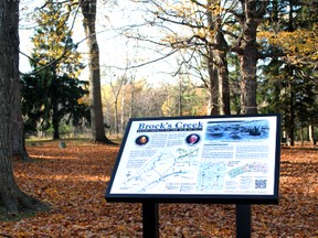 This plaque at McColl Cemetery in West Elgin is one of nine throughout Elgin county commemorating the region's local ties to the War of 1812. The project, which took Elgin County Museum staff about two years to complete, was funded by a federal grant and local donation from Green Lane Community Trust.