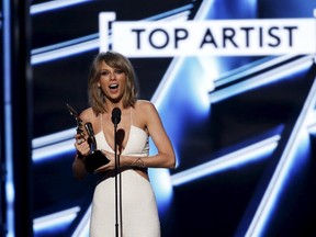 Mario Anzuoni/Reuters
Taylor Swift accepts the award for Top Female Artist during the 2015 Billboard Music Awards in Las Vegas on May 17.