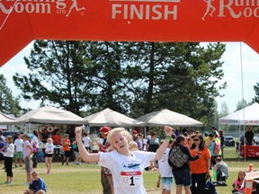 Scenes of joy — and sweet agony — clustered the finish line at Centennial Park in Stony Plain at the Parkland School Division’s inaugural Try-Me-Try-Athlon on June 19. - Mitch Goldenberg, Reporter/Examiner