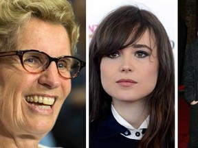 (L to R): Ontario Premier Kathleen Wynne, Ellen Page, and Adamo Ruggiero.

(Postmedia Network/Reuters)