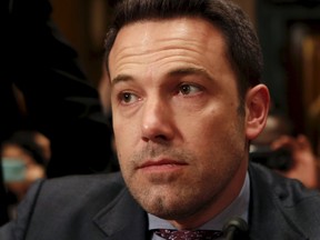 Actor Ben Affleck testifies before a Senate Appropriations State, Foreign Operations and Related Programs Subcommittee hearing on "Diplomacy, Development, and National Security" on Capitol Hill in Washington March 26, 2015. (REUTERS/Yuri Gripas)