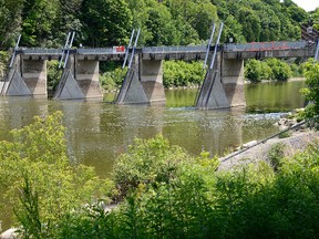The Springbank Park dam (Free Press file photo)