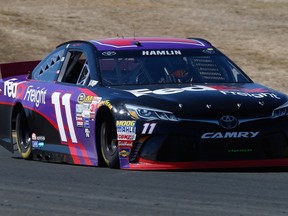 Denny Hamlin practises at Sonoma on June 26. (AFP)