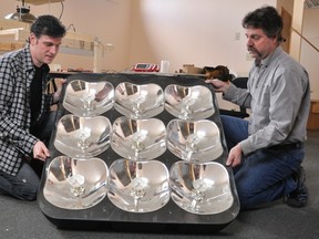 Supplied photo
James Delsaut (left) and Gilles Leduc are the creators of a unique new form of solar energy.