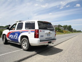 Greater Sudbury Police closed a section of Radar Road due to a serious collision late Saturday morning. Ben Leeson/The Sudbury Star/Postmedia Network