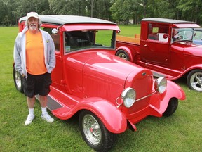 Bob McMillan, president of Sarnia Street Machines, stands by his 1928 Ford Model A at the club's annual car show Sunday at Canatara Park. (Terry Bridge/Sarnia Observer/Postmedia Network)