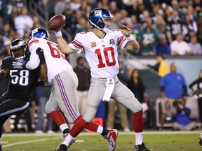 New York Giants quarterback Eli Manning. (Bill Streicher/USA TODAY Sports)