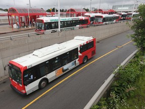 OC Transpo's St. Laurent station on Monday June 29, 2015. With Cyrville Station closed there will be more buses on the highway for the next three years while the O-Train line is being built.  
Tony Caldwell/Ottawa Sun