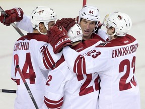 The Coyotes have been ordered by a judge to increase its bond payment to Glendale by $750,000 while the city was told to make their $3.75 million quarterly payment to the team on Monday. (Stuart Dryden/Postmedia Network)
