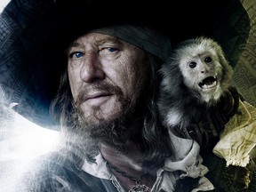 Captain Barbossa with his capuchin.