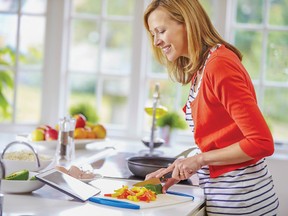 woman preparing a recipe