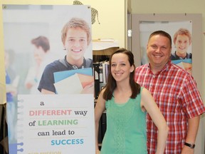 Learning Disabilities Association of Lambton County's Cassandra Manktelow and Aaron Withers stand in the organization's Exmouth Street office. Starting July 6, the organization will be kicking off its Young Entrepreneur Summer Day Camp, which teaches business basics to kids aged 12 to 16. 
CARL HNATYSHYN/SARNIA THIS WEEK