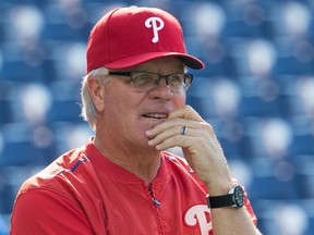 The Phillies announced Pete Mackanin will manage the team for the rest of the season on Tuesday, June 30, 2015. (Bill Streicher/USA TODAY Sports)