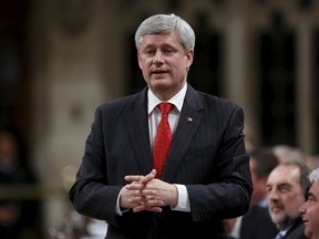 Prime Minister Stephen Harper speaks during Question Period in the House of Commons on Parliament Hill in Ottawa, Ont., on June 17, 2015. (REUTERS/Chris Wattie)