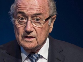 FIFA president Sepp Blatter is skipping the Women's World Cup final in Vancouver this coming Sunday, July 4, 2015. (THE CANADIAN PRESS/AP/Ennio Leanza)